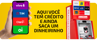 Recarga de créditos e Banco 24horas no Mercado Abilhão